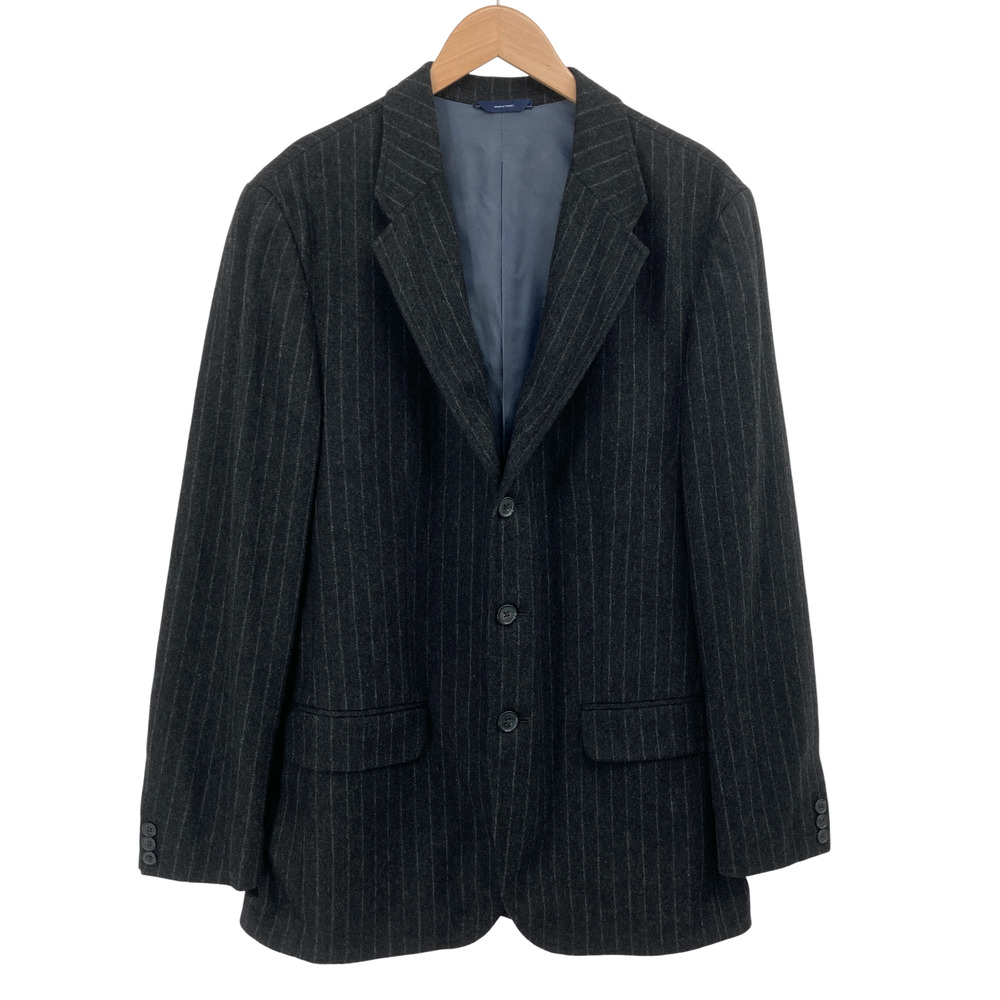 Gap Charcoal Gray Pinstripe Wool Blend Blazer Jacket Mens Size 42R